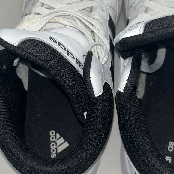 Adidas Mens Cloud White Core Black Hoops 3.0 Mid Lace-Up Sneaker Shoes Size 10.5 main image 8